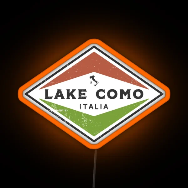 Vintage Lake Como Italia RGB Neon Sign