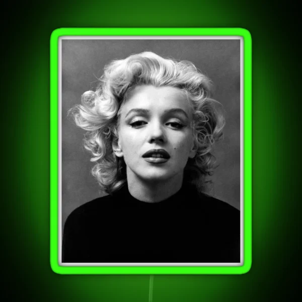 Vintage Marilyn Monroe Blackandwhite RGB Neon Sign