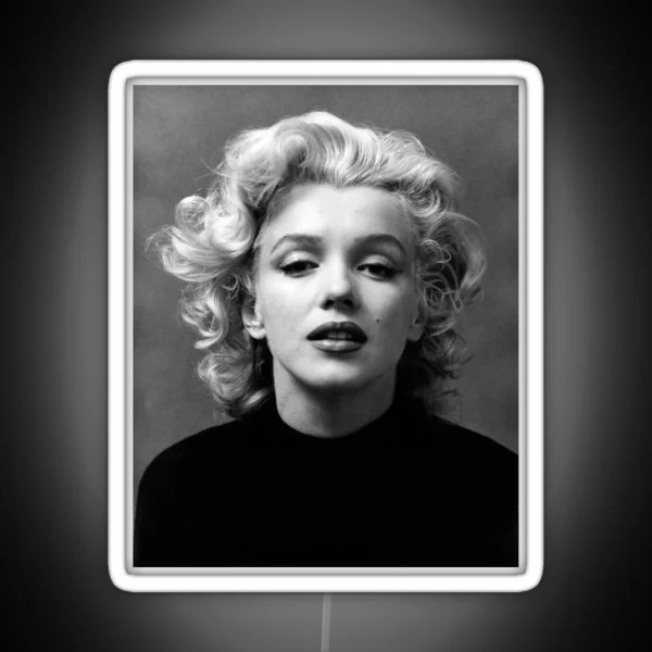 Vintage Marilyn Monroe Blackandwhite RGB Neon Sign
