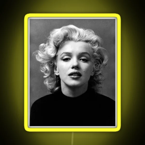 Vintage Marilyn Monroe Blackandwhite RGB Neon Sign