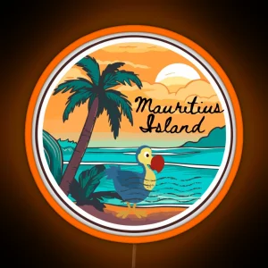 Vintage Mauritius Island RGB Neon Sign
