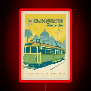 Vintage Melbourne Australia RGB Neon Sign