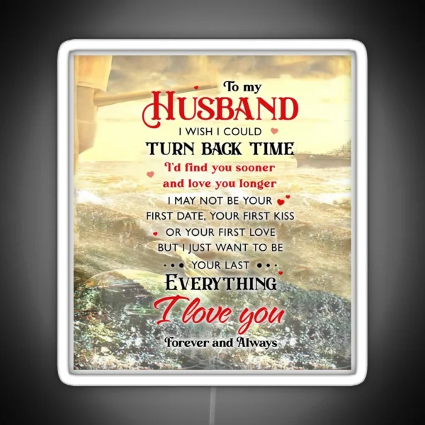 Vintage Mermaid To My Husband Couple Love RGB Neon Sign