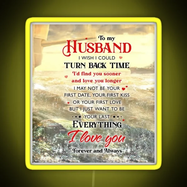 Vintage Mermaid To My Husband Couple Love RGB Neon Sign