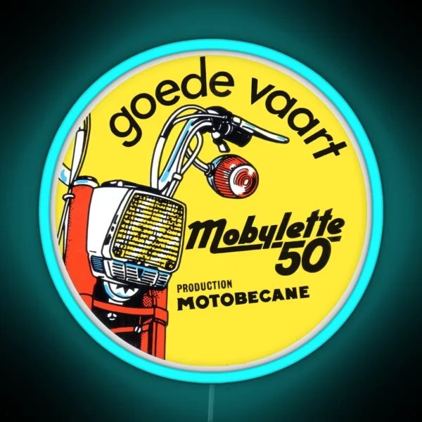Vintage Moped Mobylette 50 Motobecane RGB Neon Sign