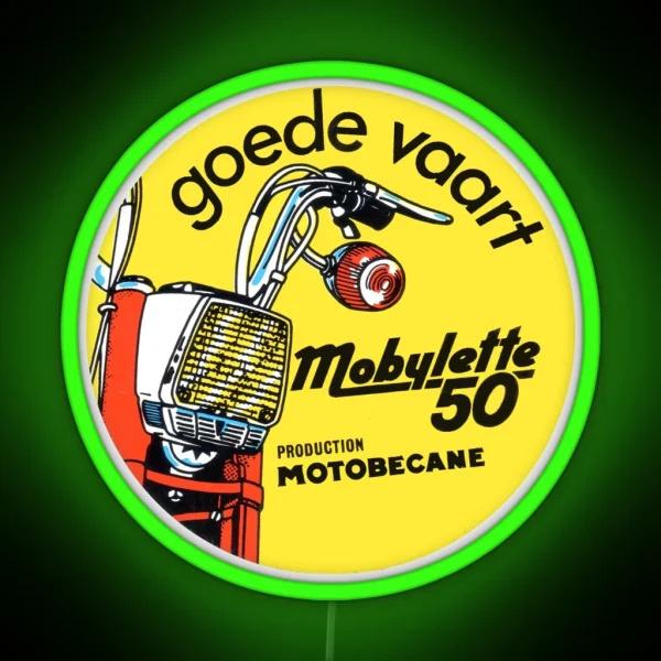 Vintage Moped Mobylette 50 Motobecane RGB Neon Sign