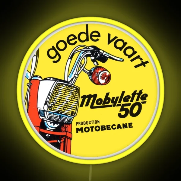 Vintage Moped Mobylette 50 Motobecane RGB Neon Sign