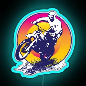 Vintage Motocross RGB Neon Sign