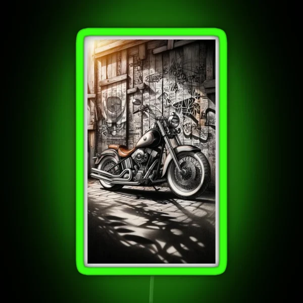 Vintage Motocycle RGB Neon Sign