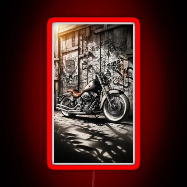 Vintage Motocycle RGB Neon Sign