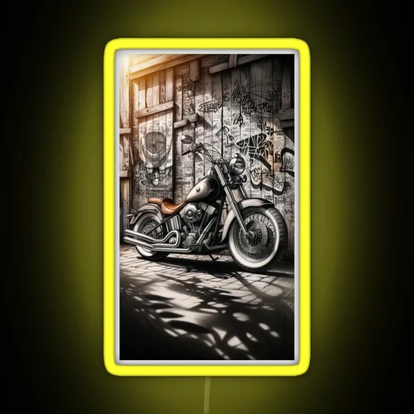 Vintage Motocycle RGB Neon Sign