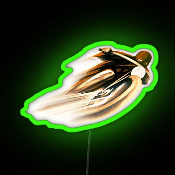 VINTAGE MOTORCYCLE ADVERTISING ART RGB Neon Sign