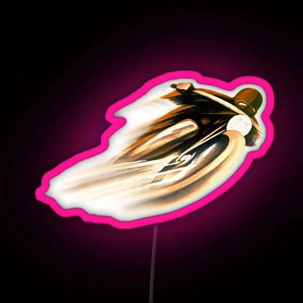 VINTAGE MOTORCYCLE ADVERTISING ART RGB Neon Sign