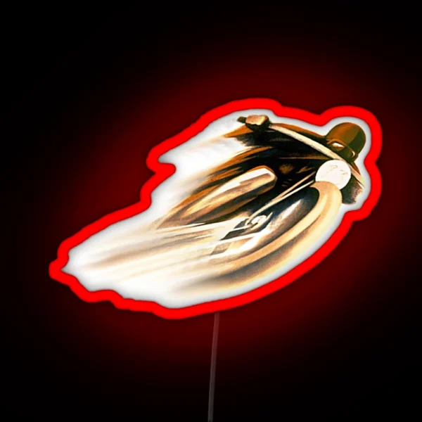 VINTAGE MOTORCYCLE ADVERTISING ART RGB Neon Sign