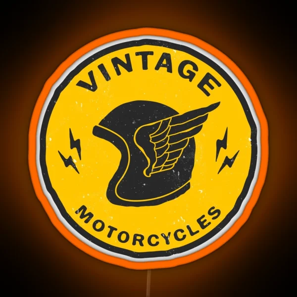 VINTAGE MOTORCYCLES RGB Neon Sign