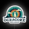 Vintage Ocracoke Island, NC LED neon sign in 80s style with RGB colors.