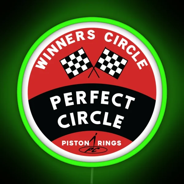 Vintage Perfect Circle Piston Rings Led Design RGB Neon Sign