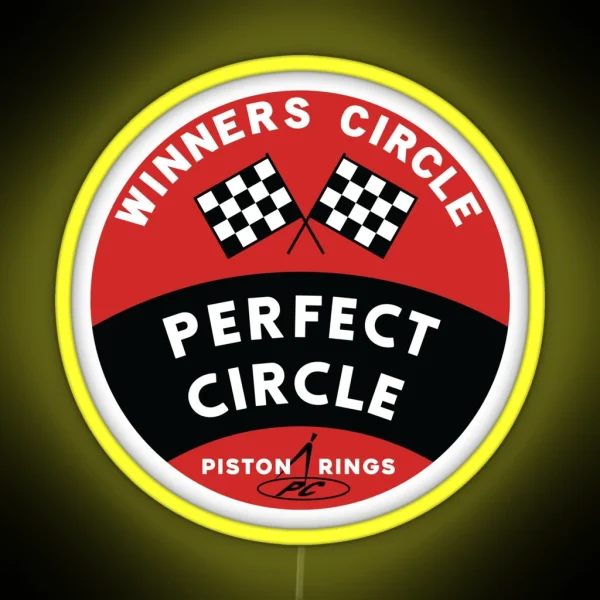 Vintage Perfect Circle Piston Rings Led Design RGB Neon Sign