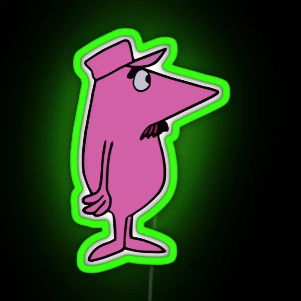Vintage Pink Man RGB Neon Sign