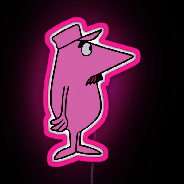 Vintage Pink Man RGB Neon Sign