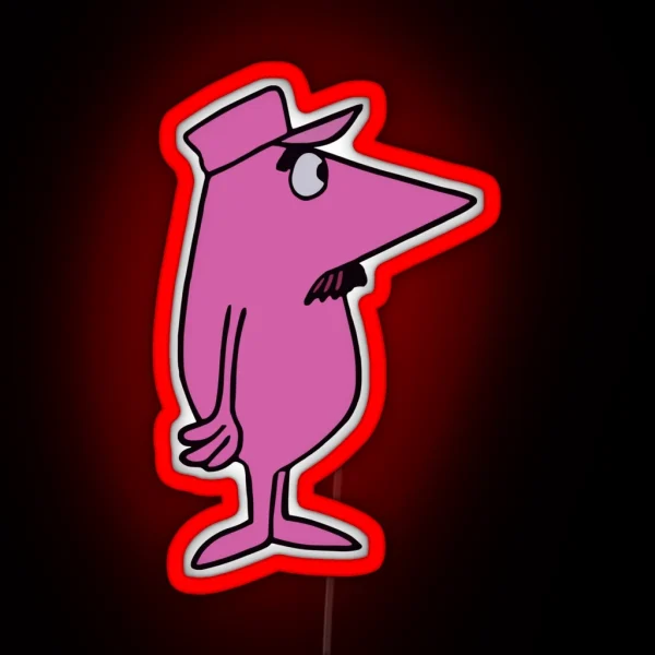 Vintage Pink Man RGB Neon Sign