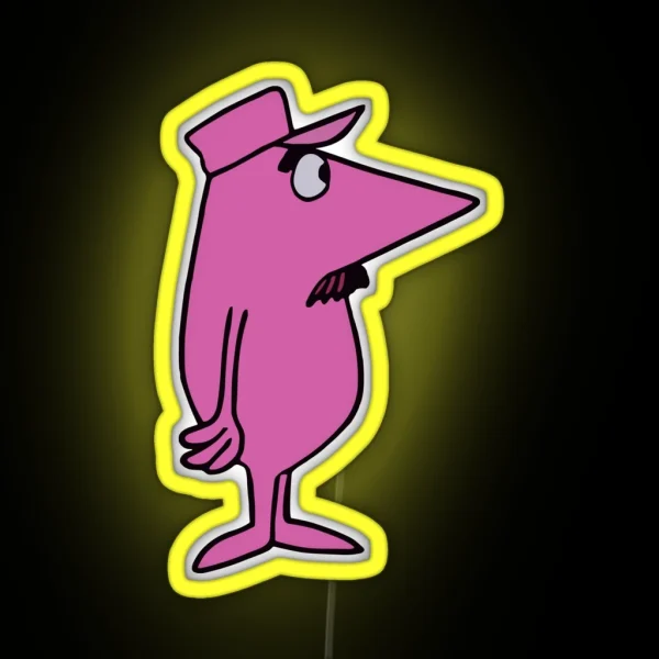 Vintage Pink Man RGB Neon Sign