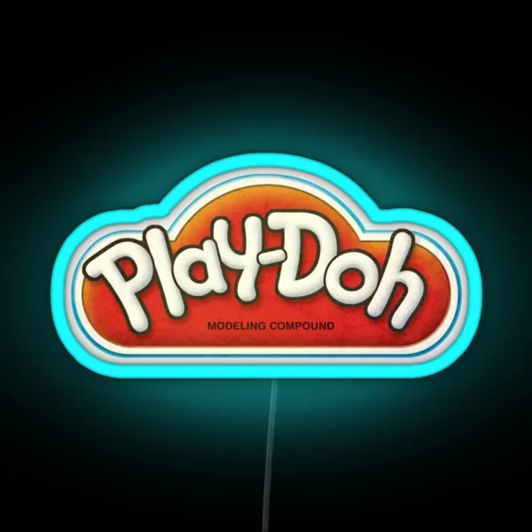 Vintage Play Doh Logo RGB Neon Sign