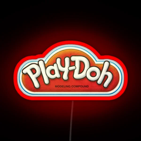 Vintage Play Doh Logo RGB Neon Sign