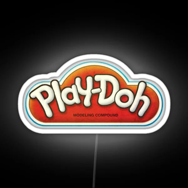 Vintage Play Doh Logo RGB Neon Sign