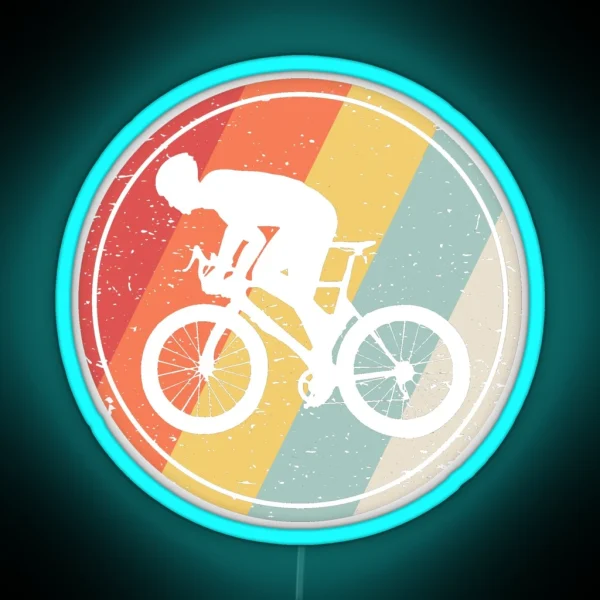 Vintage Retro Bicycle Biking RGB Neon Sign
