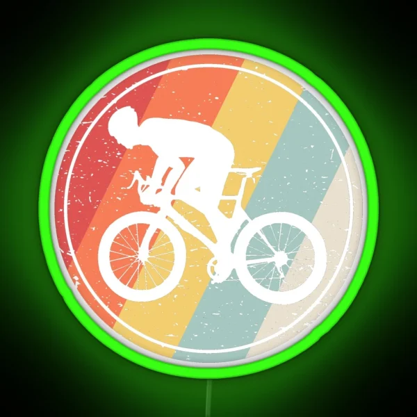 Vintage Retro Bicycle Biking RGB Neon Sign