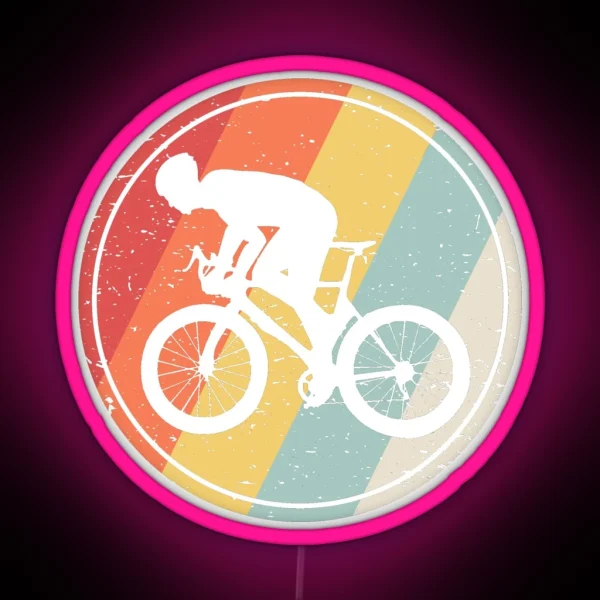 Vintage Retro Bicycle Biking RGB Neon Sign