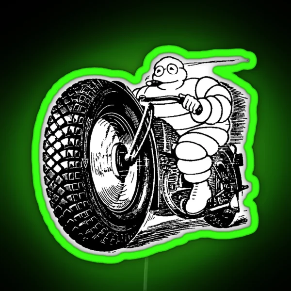 VINTAGE RETRO MOTORCYCLE RGB Neon Sign