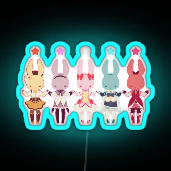 Vintage Retro Puella Magi Madoka Magica Retro Vintage RGB Neon Sign