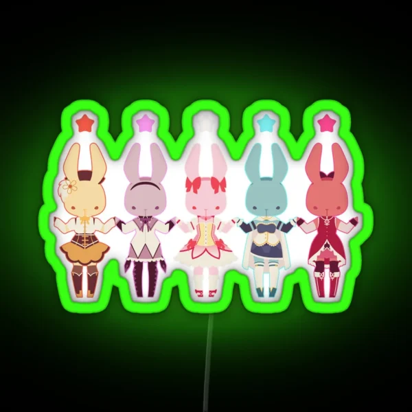 Vintage Retro Puella Magi Madoka Magica Retro Vintage RGB Neon Sign
