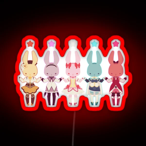 Vintage Retro Puella Magi Madoka Magica Retro Vintage RGB Neon Sign