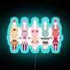 Retro Puella Magi Madoka Magica RGB Neon Sign with Blue Color Scheme