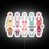 Retro Puella Magi Madoka Magica RGB neon sign in white.