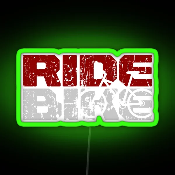 Vintage Ride Mountain Bike RGB Neon Sign