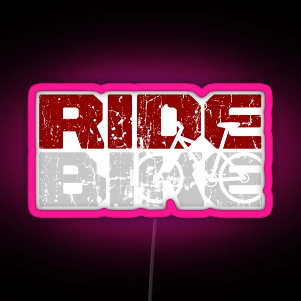 Vintage Ride Mountain Bike RGB Neon Sign