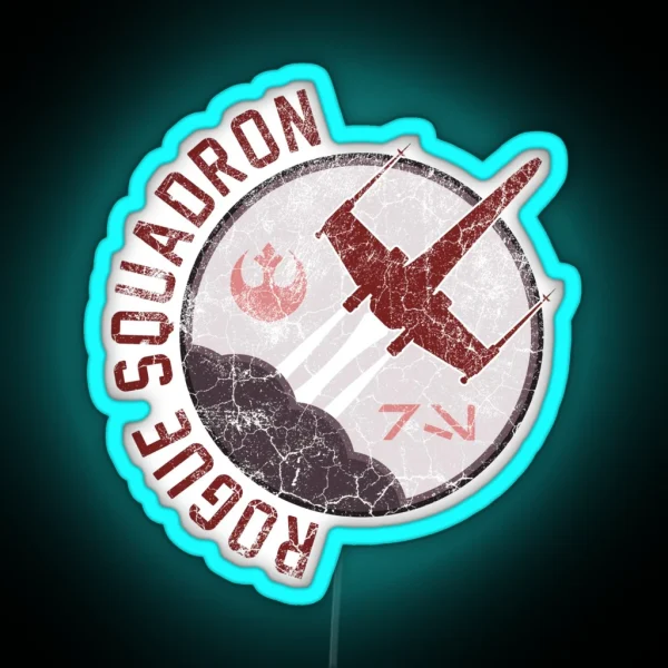 Vintage Rogue Squadron Insignia RGB Neon Sign