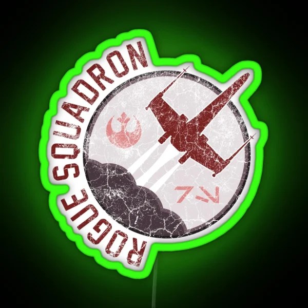 Vintage Rogue Squadron Insignia RGB Neon Sign