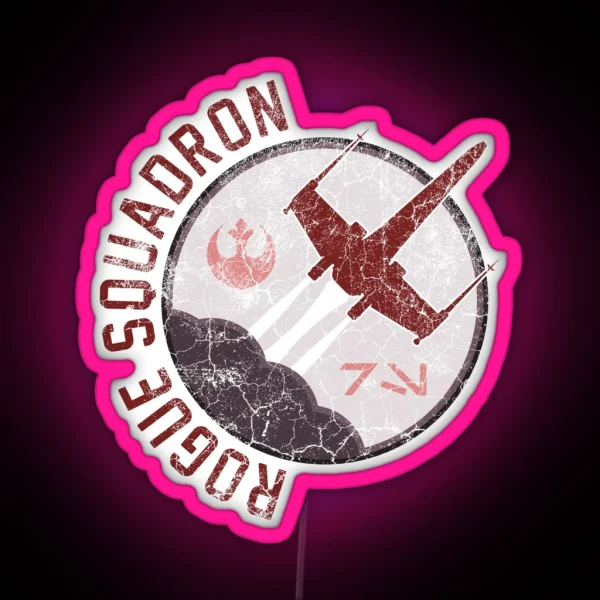 Vintage Rogue Squadron Insignia RGB Neon Sign