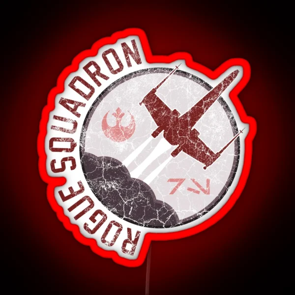 Vintage Rogue Squadron Insignia RGB Neon Sign