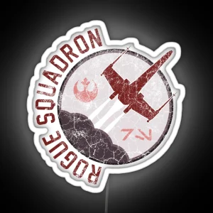 Vintage Rogue Squadron Insignia RGB Neon Sign