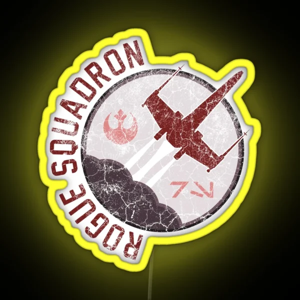 Vintage Rogue Squadron Insignia RGB Neon Sign