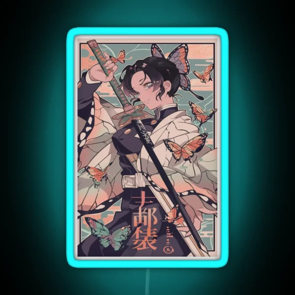 Vintage Shinobu Phone Case RGB Neon Sign