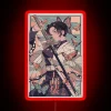 Neon-colored phone case inspired by vintage Shinobu artwork.