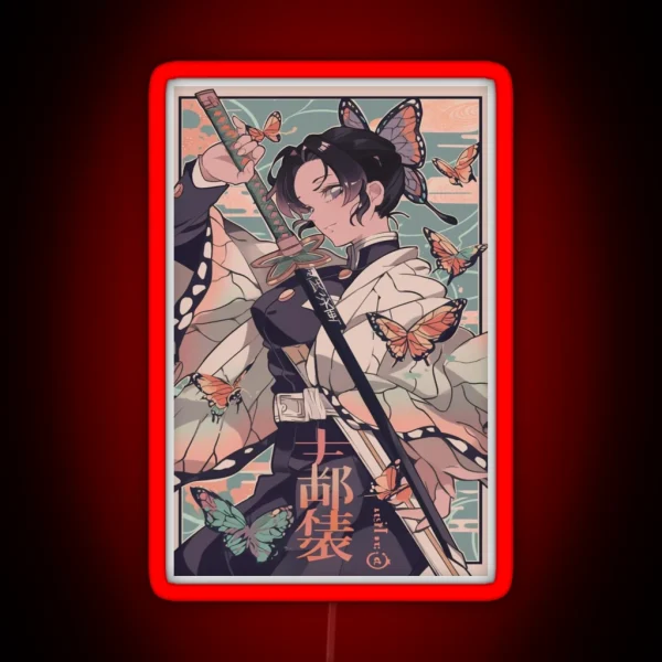 Vintage Shinobu Phone Case RGB Neon Sign