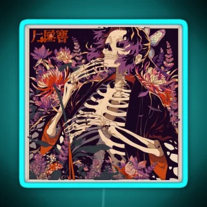 Vintage Shinobu Skeleton RGB Neon Sign